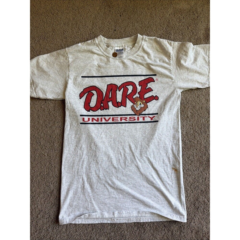 Vintage Dare University Shirt Size Small Grey 1990s Drug Abuse Resistance